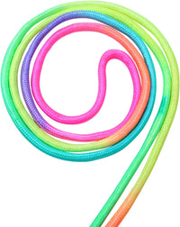 Elcoho kids rainbow jump rope set, 10 adjustable 7.2 foot nylon ropes with plastic handles - view 11
