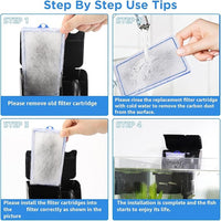 9 Count Assembled Large Filter Cartridges Compatible with Tetra Whisper Bio-Bag Filters 20i 40i IQ20/30/45/60 PF20/30/40/60, Large Replacement Filter Cartridges for Whisper Filters & Aquariums