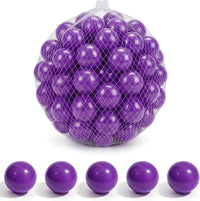 Clear Ball Pit Balls - Crush Proof Plastic Toy Balls for Boys and Girls – Fun for Kids & Family - 100 PACK / Purple