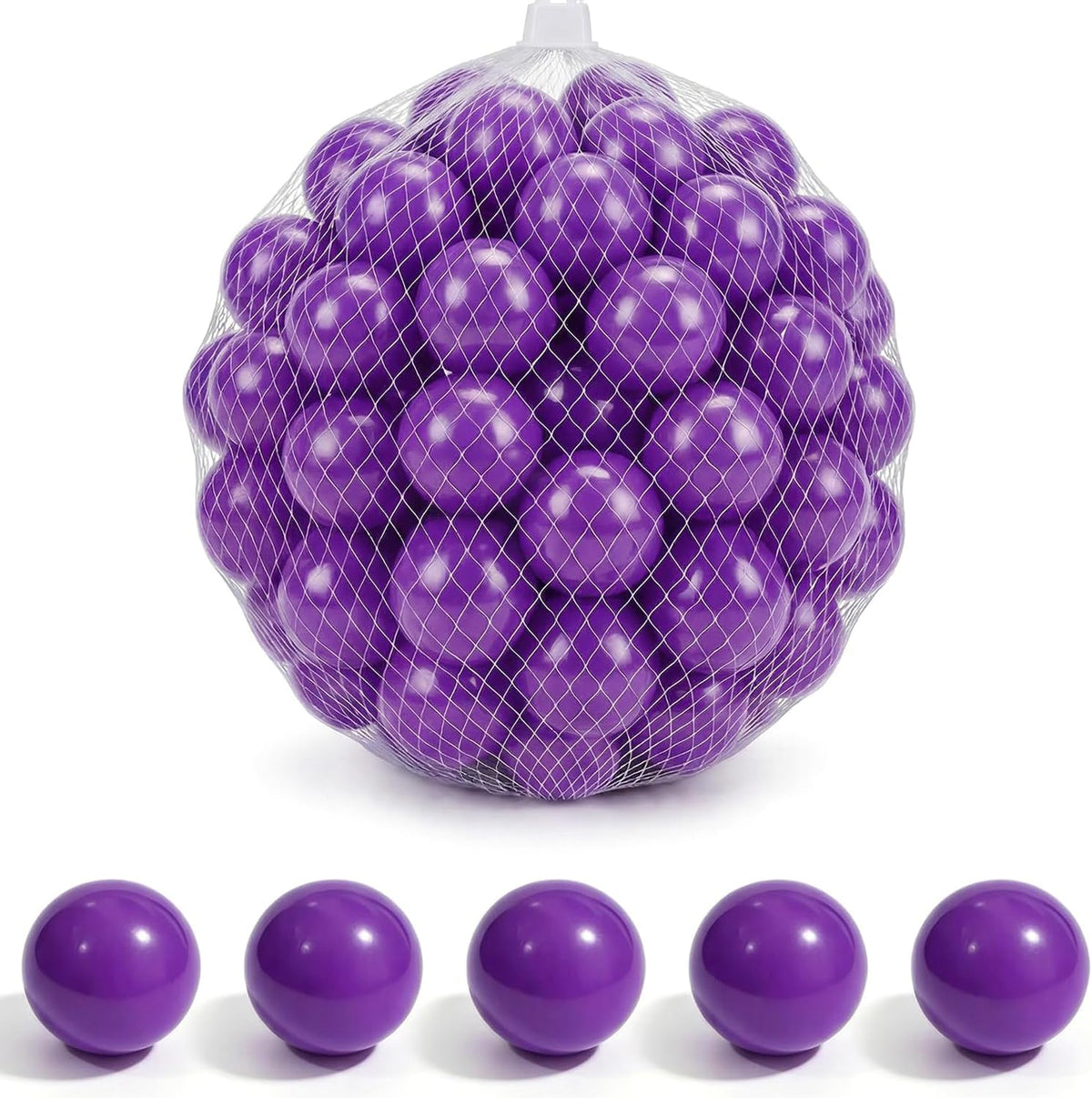 Clear Ball Pit Balls - Crush Proof Plastic Toy Balls for Boys and Girls – Fun for Kids & Family - 100 PACK / Purple