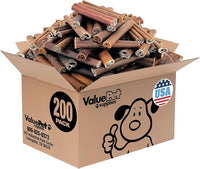 ValueBull USA Collagen Sticks for Dogs, 6 Inch Jumbo Chews, Natural Long-Lasting Dog Treats, 200 Count Bulk Pack - Promotes Joint, Skin & Coat Health with Glucosamine and Chondroitin