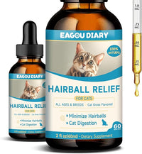 Hairball Treatment for Cats,Cat Hairball Remedy,Hair Ball Relief,Feline Digestive Support Supplement with Enzymes,Fiber & Psyllium Husk–Natural Constipation Relief (Cat Grass Flavor/2floz)