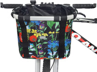 Bicycle Basket Dog Bike Handlebar Basket Front - Blue Flower