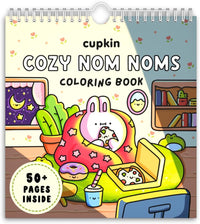 Cupkin Animal Habitats Sticker Book, 12 Coloring & Activity - Nom Noms
