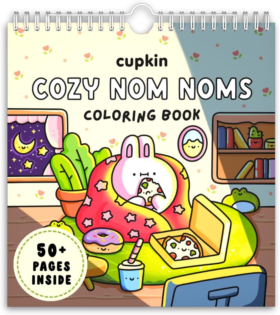 Cupkin Animal Habitats Sticker Book, 12 Coloring & Activity - Nom Noms