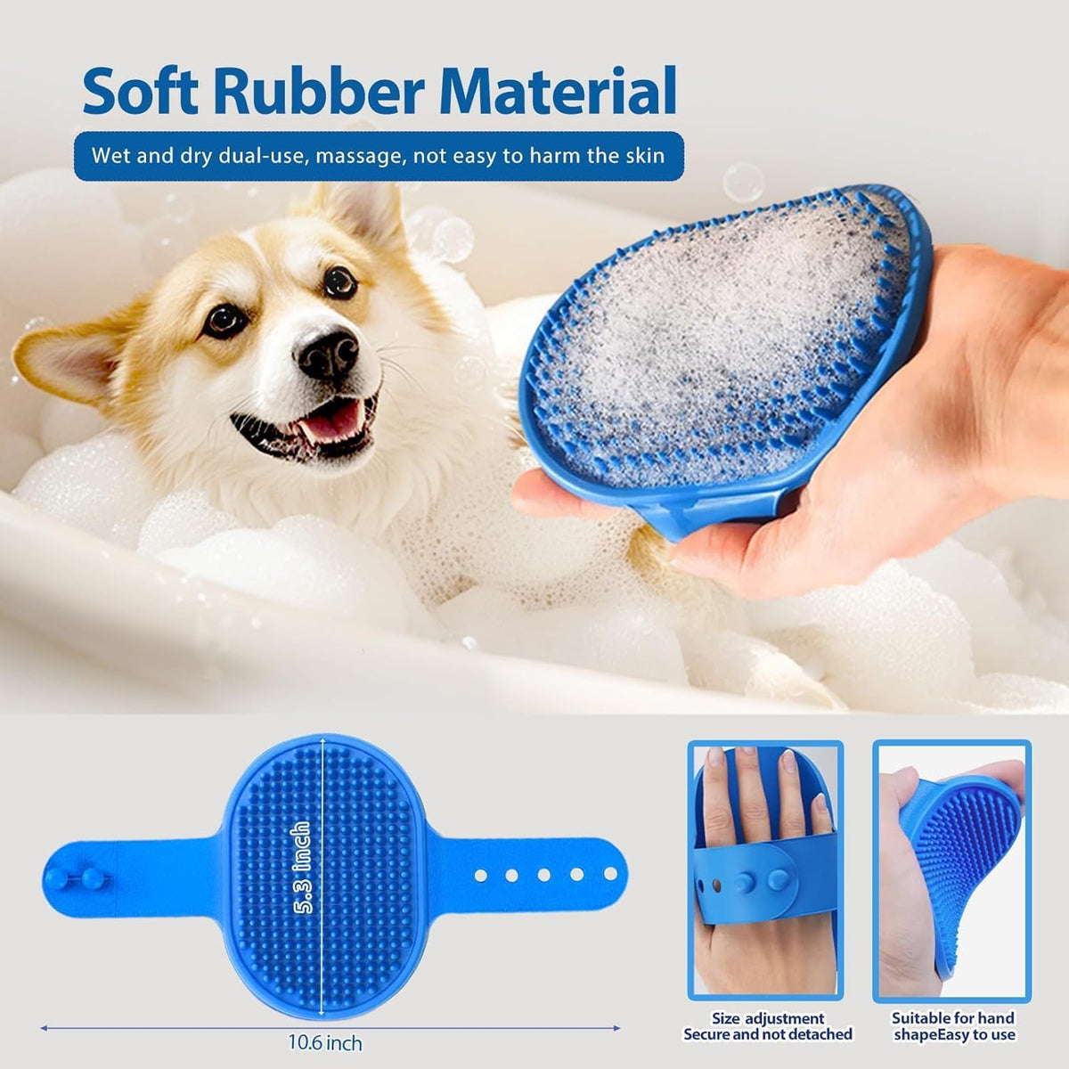 NVNAN Pet Hair Removal Glove for Dogs & Cats - Grooming Rake Set - image 4