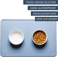 Remy+Roo Silicone Dog Food Mat for Pet Bowls - Dusty Blue - image 3