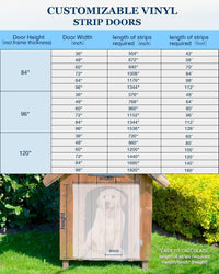 Dog Door Replacement Flap 8'' x 8' Clear PVC Doggie Flaps - 12" x 5.9' - image 3