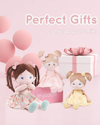 Soft Baby Doll Toys (16''), My First Baby Rag Doll for 1 Year-Old Girl Birthday Gift, Christmas Plush Toys Gift for Toddler Kids Infants- Meadow Girl