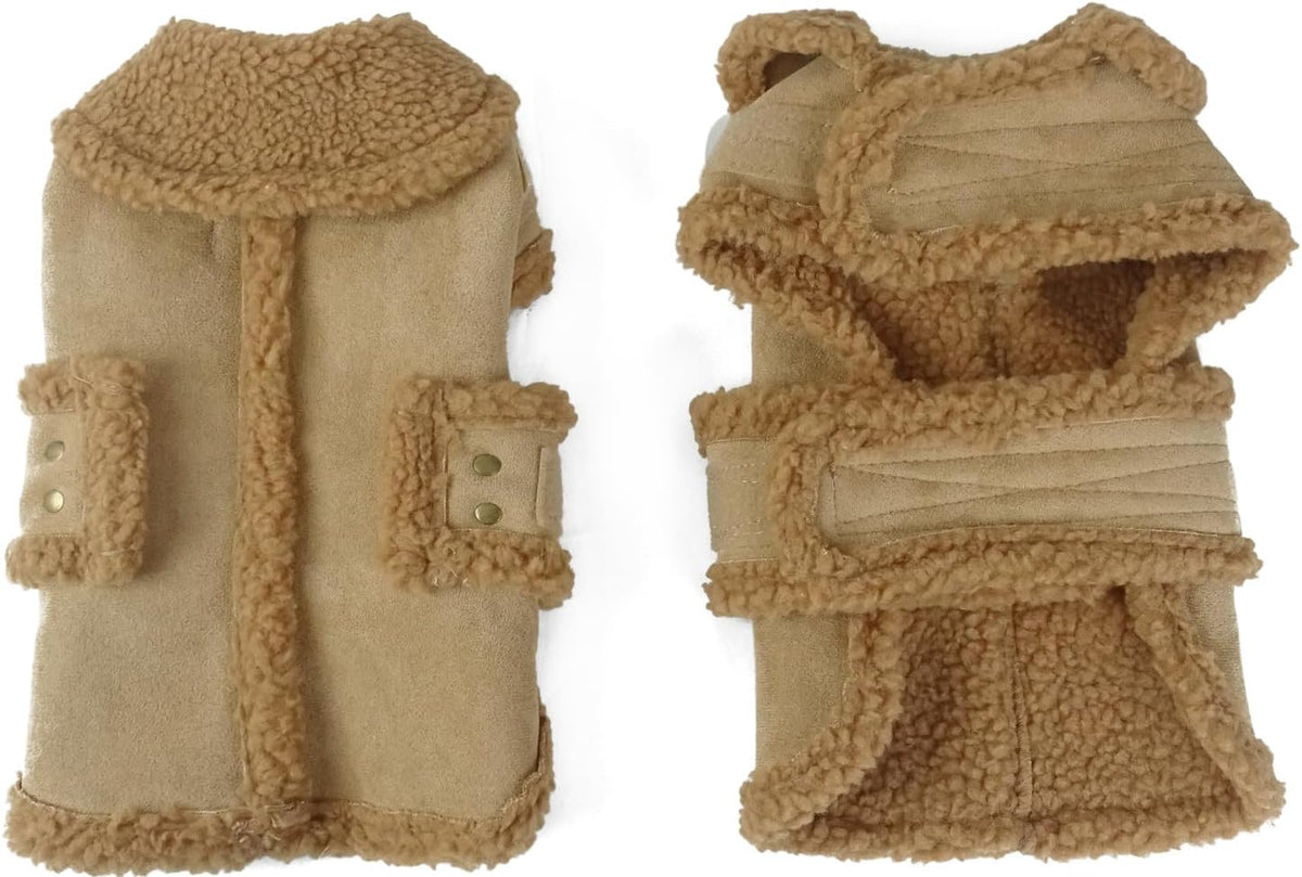 Dog Winter Jacket, Warm Windproof Dog Sweaters for Small Dogs - brown / X-Large(41.9lb-57.3lb) - image 3
