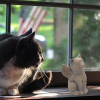 Cat Angel Memorial Figurine, Gray - Natural-love My Cat (Gray) - image 4