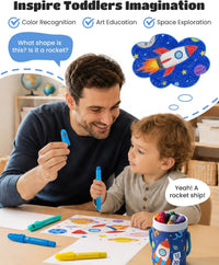 JUPITEARTH 12 Colors Twist Crayons for Toddlers 1-3, Non-Toxic - Glitter 12 Colors - image 4