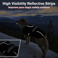 Dog Coats for Large Dogs Waterproof Dog Jacket with Adjustable Fit – Essentials for Dogs - M / Black - image 3