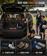 SUV Cargo Liner for Dogs,Waterproof Dog Trunk Cover with Side Flaps – Essentials for Dogs - Bone Pattern / L - image 4