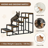Dog Stairs Ramps Dog Stairs for High Bed Couch 5 Tier Pet Stairs for Small Medium Large Dogs and Cats Pet Step with Non-Slip Stair Tread for Puppy, The Old, and Injured Dogs