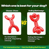 Dog Toys for Aggressive Chewers - Heavy Duty Chew Proof Durable Toy for Large Breed Dogs, Interactive Tough Nylon Bone for Boredom Relief & Mental Stimulation