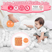 Realhaha plastic ball pit balls, 2.76 inches, in blue, pink, purple and yellow - view 33