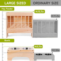 3 in 1 Extra Large Rabbit Hay Feeder with Litter Box - brown / Extra Large (3 in 1) - image 3