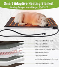 Large Outdoor Heated Dog House with Porch, All-Around Insulated Liner, Weatherproof Outside Dog House with Anti-Bite Metal Frame, Dog Kennel for Small Medium Large Dogs