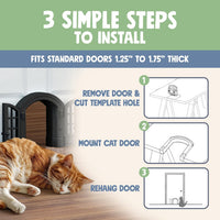 Purrfect Portal French Cat Door - Black 2 - image 4