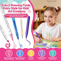 DreamyCandy 70 Pcs Washable Markers Set for Kids 4-8 - Pink Unicorn - image 4