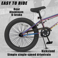 cubsala Crossea 18 20 Inch Kids Freestyle BMX Bike for 5-13 Years Old – Fun for Kids & Family - Colorful & Black / 20 Inch / With 4 Pegs - image 3