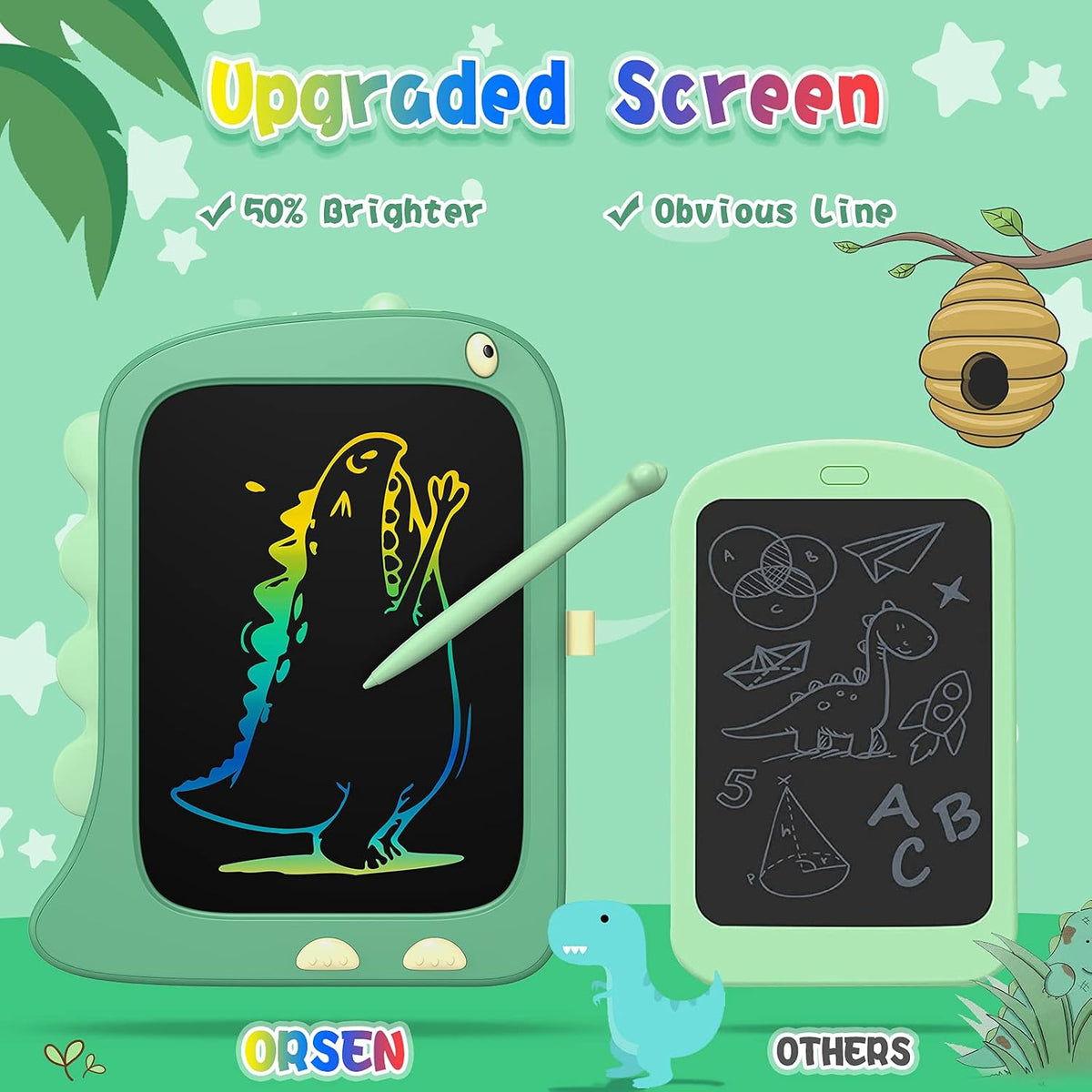 8.5 Inch LCD Doodle Board Tablet Toy - 8.5 Inch - Green - image 3