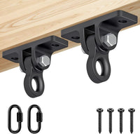 Dolibest Ceiling Mount Swing Hanger Heavy Duty Swing Set Hook - Black1-2PCS