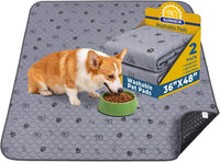4 Pack Washable Pee Pads for Dogs - Deep Grey / 36x48 Inch (Pack of 2)