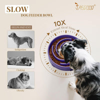 JASGOOD Slow Feeder Dogs Bowl for Large Medium Dogs - Large / N-Taro purple - image 3