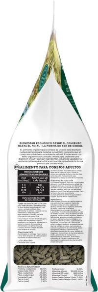 Oxbow Animal Health Organic Bounty Adult Rabbit Food - All Natural Rabbit Pellets - 3 lb.