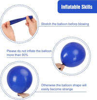 RUBFAC Balloons Black Balloon Arch for Black Birthday Decorations - Royal Blue - image 3