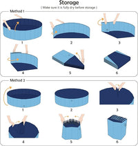 Jasonwell Foldable Dog Pet Bath Pool Collapsible Dog Pet Pool Bathing Tub Kiddie Pool Doggie Wading Pool for Puppy Small Medium Large Dogs Cats and Kids 71" Blue