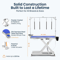 Professional Electric Dog Grooming Table, Heavy Duty - WHITE / 49" - image 4