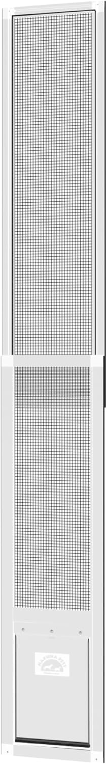 Hakuna Pets V2 Patio Pet Door Screen Insert Panel for Sliding Doors - Medium / White
