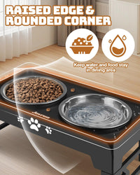 Elevated Dog Bowls for Medium Large Size Dogs - Black / Small / 2 Basic Bowls - image 4