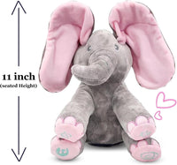 Dimple Kaia Peek-A-Boo Elephant, Interactive Singing Plush Toy - Pink Elephant - image 2