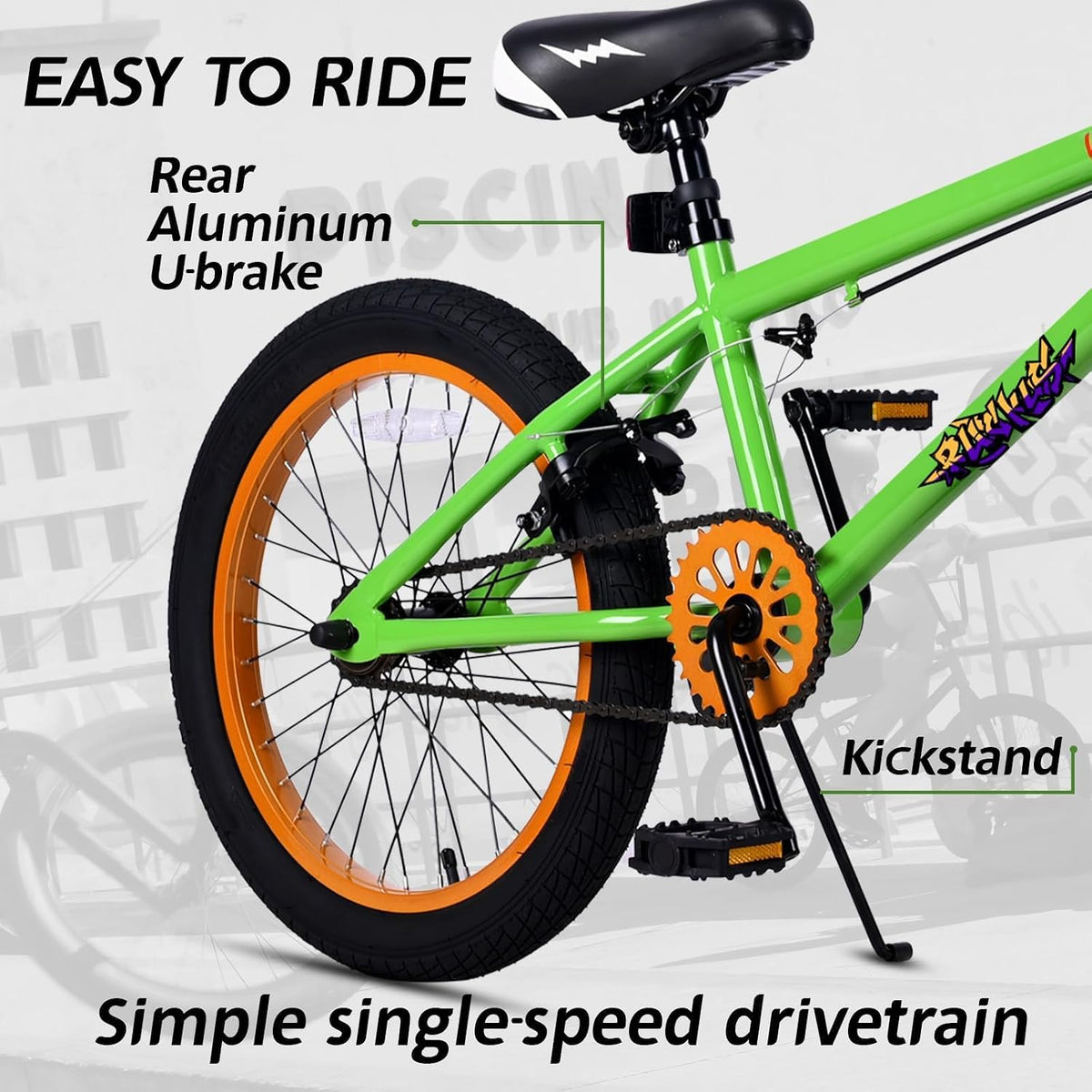 vollsch RUCKUS 20 inch kids freestyle BMX bike with pegs - view 18