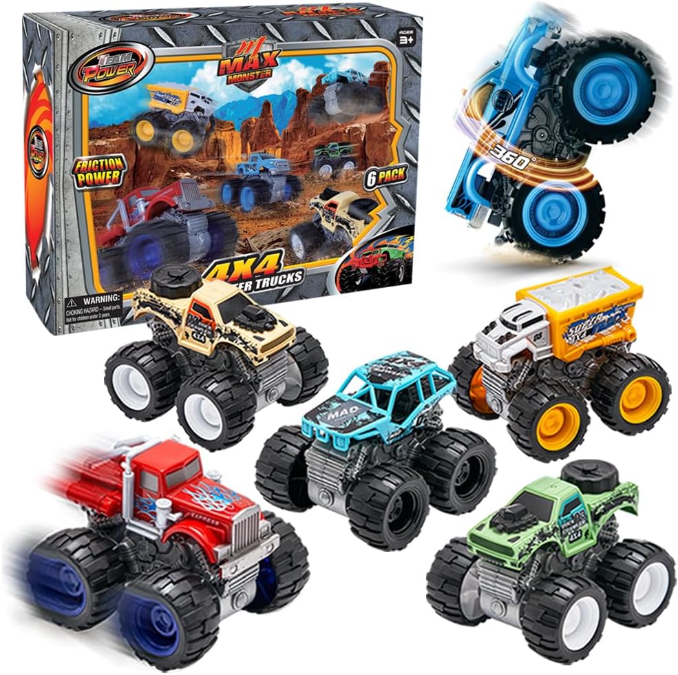 6 Pack Monster Trucks Toys for Boys and Girls