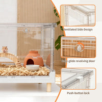 Hamster Cage15.4 High Panoramic Clear Syrian Playhouse – Essentials for Small Pets - High (15.4" H) - image 3