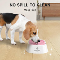 ELS PET No Spill Dog Cat Bowl 35oz 1L Anti Slip Travel Water - 1L / Pink - image 3