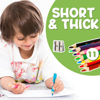 Jumbo Fat Triangle Colored Pencils for Kids - image 2