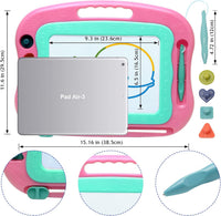 Magnetic Drawing Board,Large Doodle Board Toddler Toys for Girls Boys 3 4 5 6 7 Year Old Kids Gift - Rose - image 4