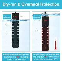 25W Aquarium Heater, Adjustable Small Fish Tank Heater - For 40-75 Gal - image 3