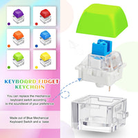 6 Pcs Keyboard Fidget Toy Keyboard Fidget Keychain - Rainbow / Classic / 6 - image 3