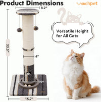 34" Tall Cat Scratching Posts - Grey - image 2