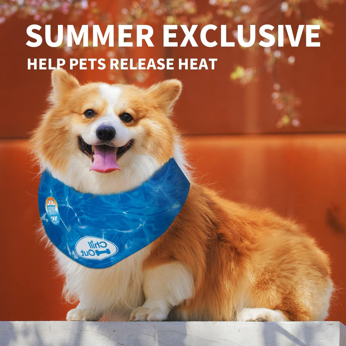AFP Dog Cooling Bandana, Reusable Breathable Instant Cooling Neck Wrap for Medium Dog, Adjustable - M(Neck Girth 15-18.1 IN) - image 3