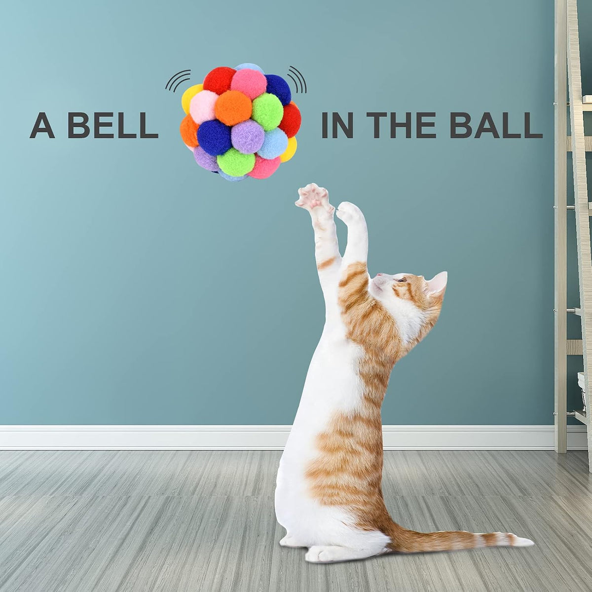 TUSATIY Cat Toy Balls with Bell 3PCS - 3 Pack - image 4