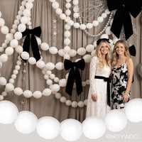 PartyWoo 100 white 6 inch linking balloons for garlands and arches - view 38