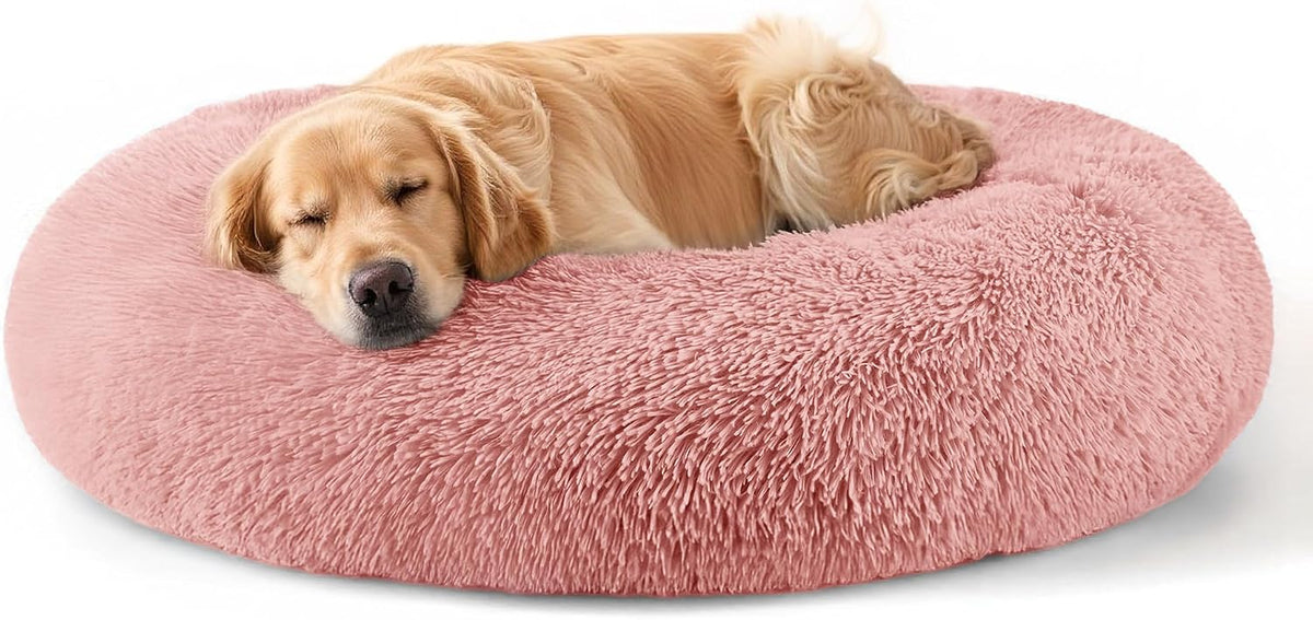 Hoewina Dog & Cat Bed for Indoor Cats - Pink / 32.0"L x 32.0"W x 8.0"Th